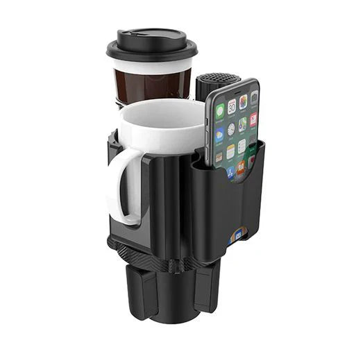 360° Rotating Car Cup Holder Expander with Phone Holder