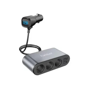Earldom 120W Dual USB Car Charger with 4‑in‑1 Socket