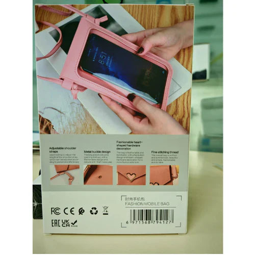 Women's PU Artificial Leather Sling Shoulder Handbag with Phone Pocket