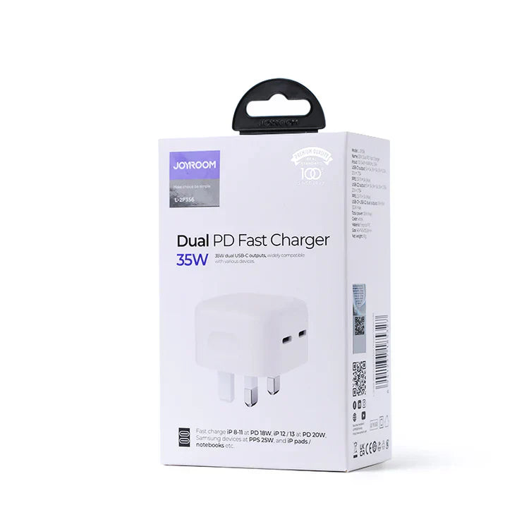 35W Mini Dual-Port Intelligent Fast PD Charger – Compact USB‑C