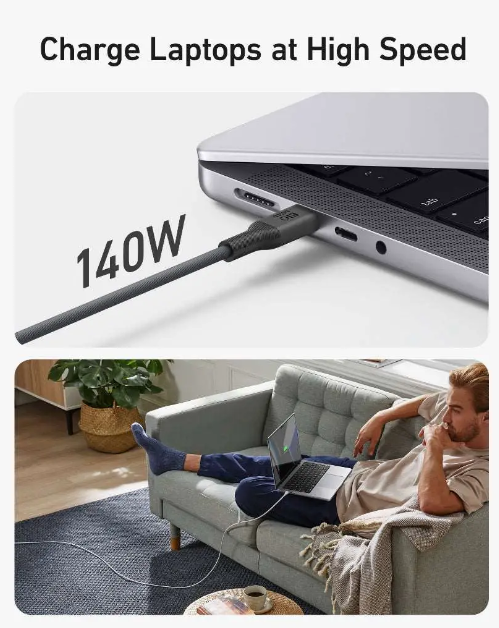 Anker Bio-Based Durable 544 USB-C to USB-C Cable 6ft Black