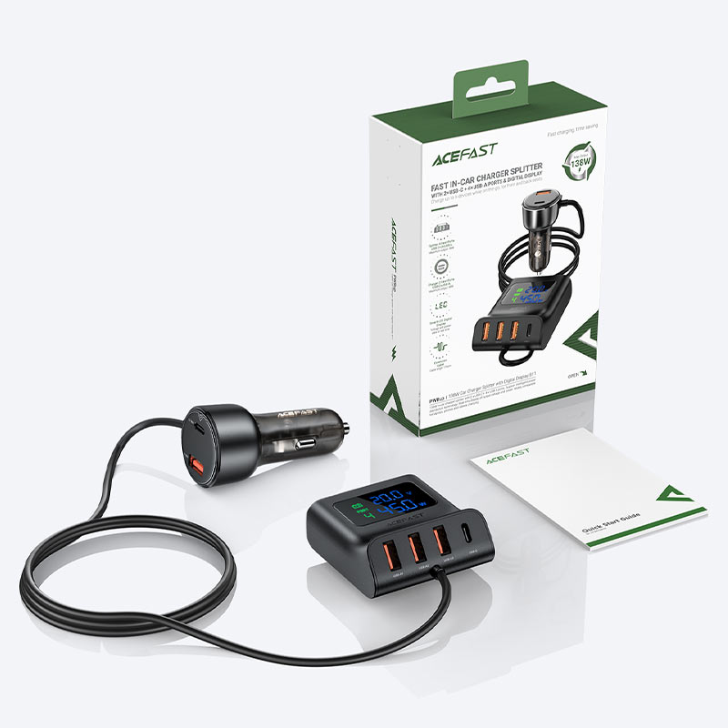 Acefast B11 138W Fast Car Charger with USB‑C and USB‑A