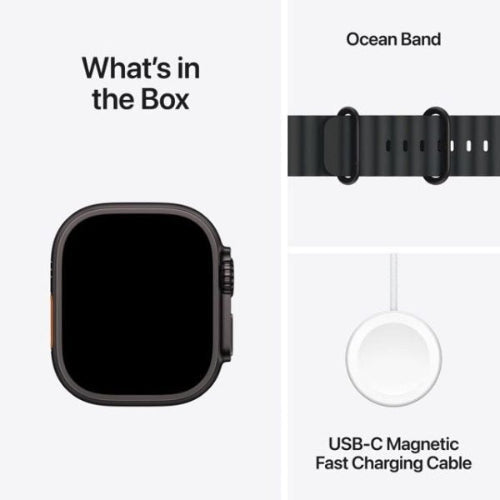 Apple Watch Ultra 2 GPS + Cellular 49mm Black Titanium with Black Ocean Band (Arabic Edition)