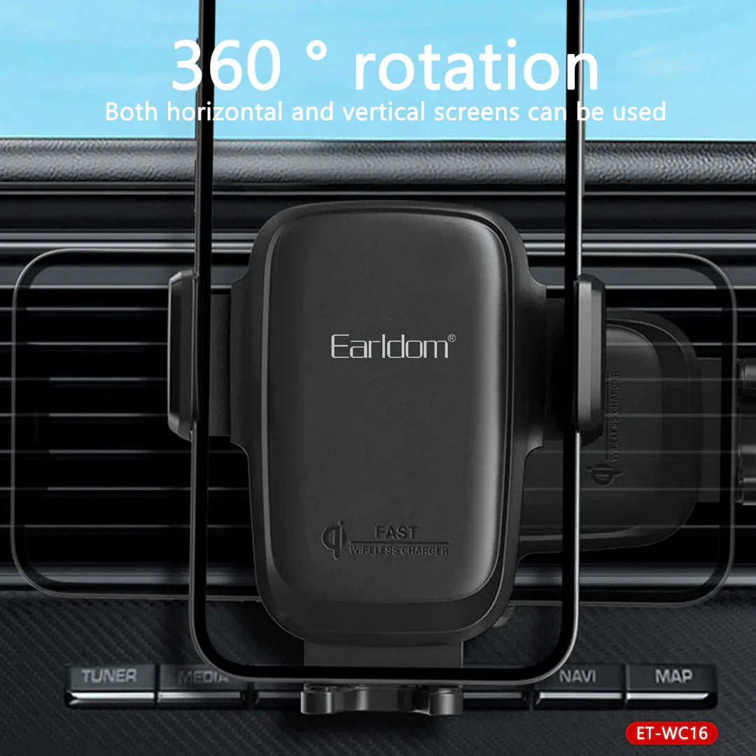 Earldom 15W Wireless Car Charger with Suction Cup Holder