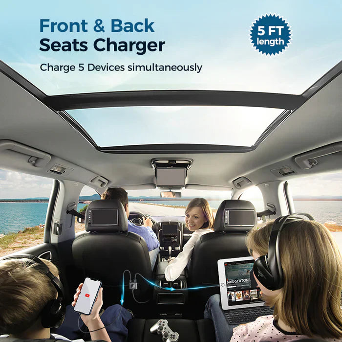 Joyroom 5-Port Dual PD & Triple QC3.0 Fast Car Charger