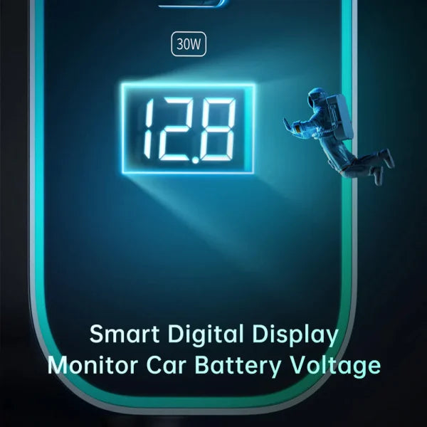 Mcdodo CC-1900 107W 4‑Port USB‑C Car Charger with Display