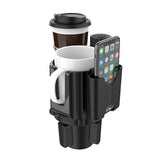 360° Rotating Car Cup Holder Expander with Phone Holder