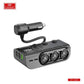 Earldom ES-CS4 3‑Way Cigarette Lighter Charger with Dual Type‑C PD