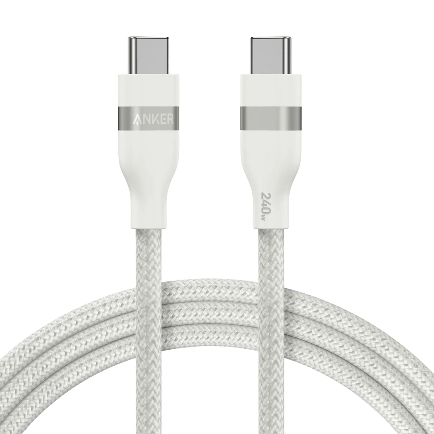 Anker USB-C to USB-C Cable: 6ft, 240W, Fast Charge, Durable, White