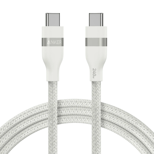 Anker USB-C to USB-C Cable: 6ft, 240W, Fast Charge, Durable, White