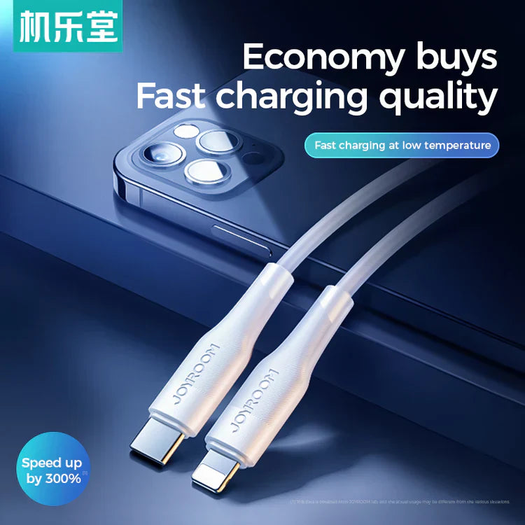 White Type-C to Lightning 1.2m Fast Charging Cable