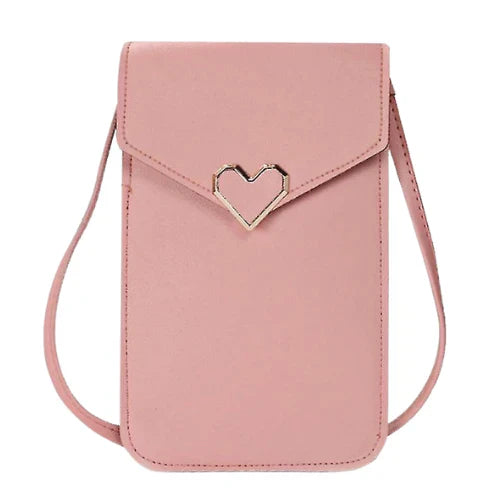 Women's PU Artificial Leather Sling Shoulder Handbag with Phone Pocket
