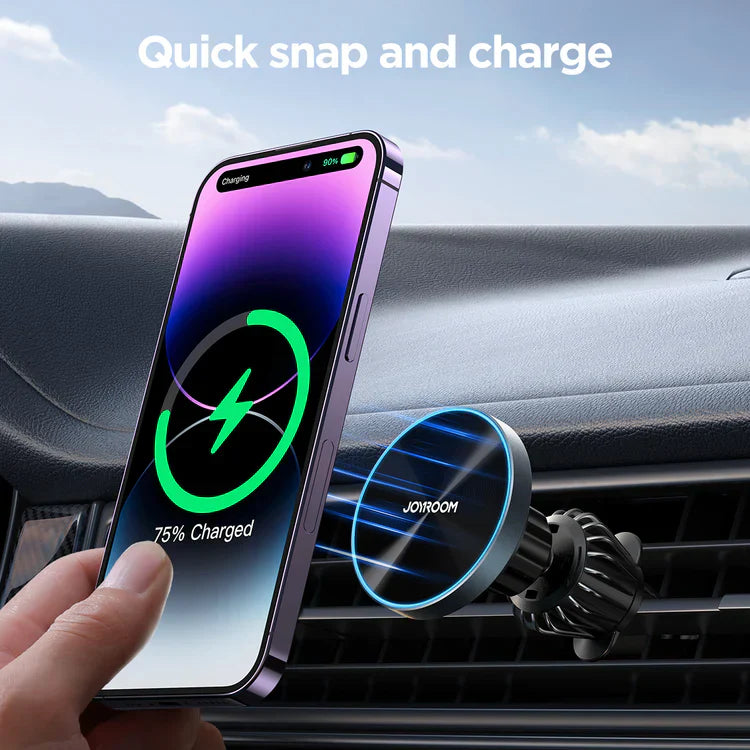 JOYROOM Pro Magnetic Wireless Car Charger Black for iPhone