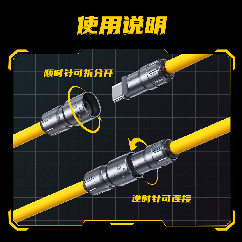 WEKOME 65W Multi-Connector Fast Charging Cable 1m Universal Durable