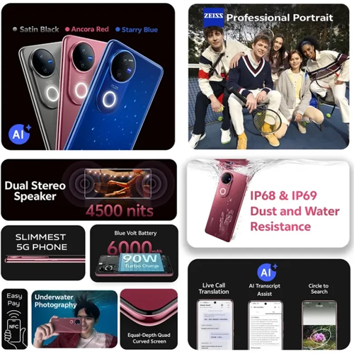 VIVO V50 5G (12GB+12GB/256GB) [with HUAWEI FreeBuds SE 2 as Early Bird Promo GIFT]