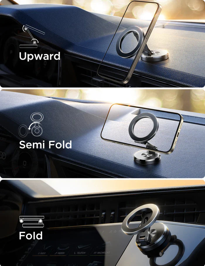 Foldable Magnetic Car Phone Mount with Dual N52 Magnets