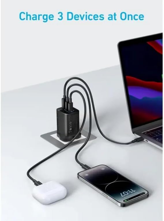 Anker 336 67W 3-Port Fast Charger: PowerIQ 3.0 USB-C & USB-A Hub
