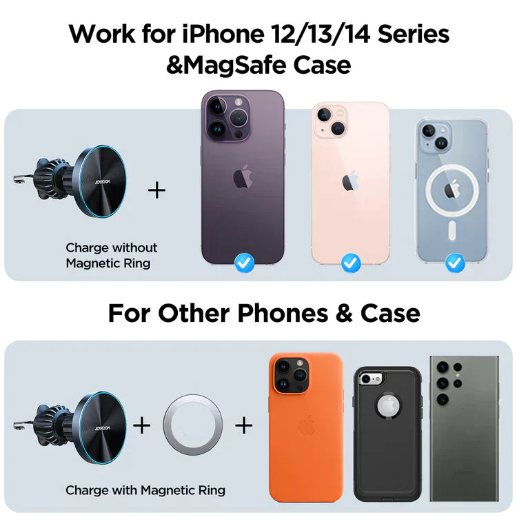 JOYROOM Pro Magnetic Wireless Car Charger Black for iPhone