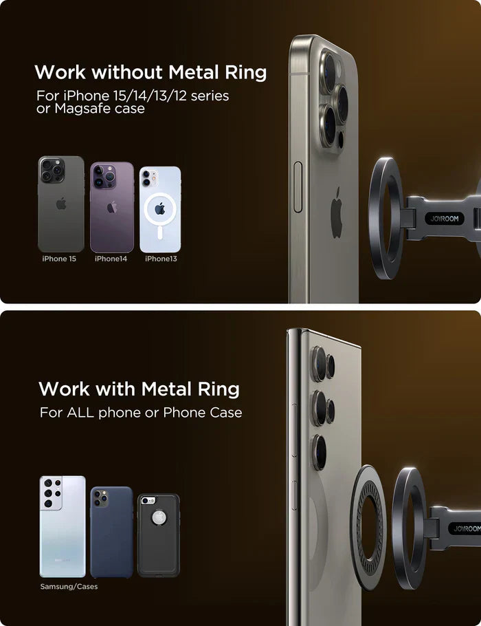 Foldable Magnetic Car Phone Mount with Dual N52 Magnets