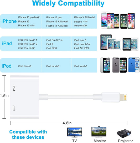 Apple Lightning Digital AV Adapter: HDMI Output with Charging Port