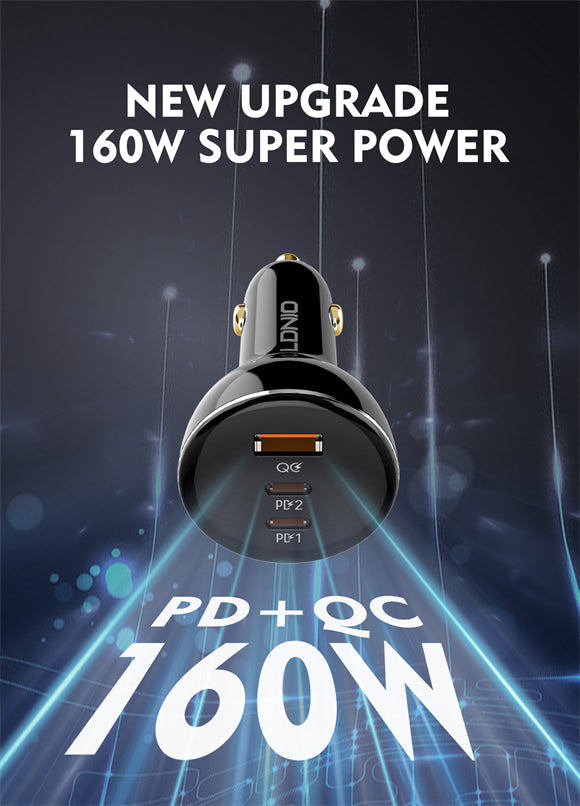 LDNIO 160W Triple USB Super Fast Car Charger Safety