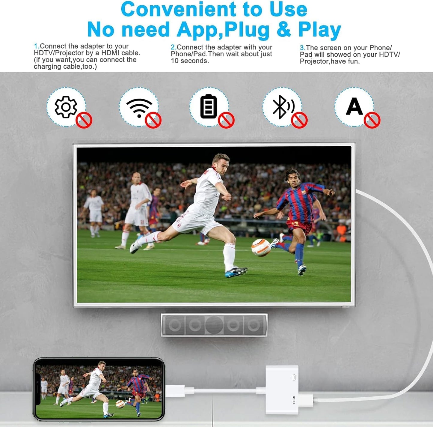 Apple Lightning Digital AV Adapter: HDMI Output with Charging Port