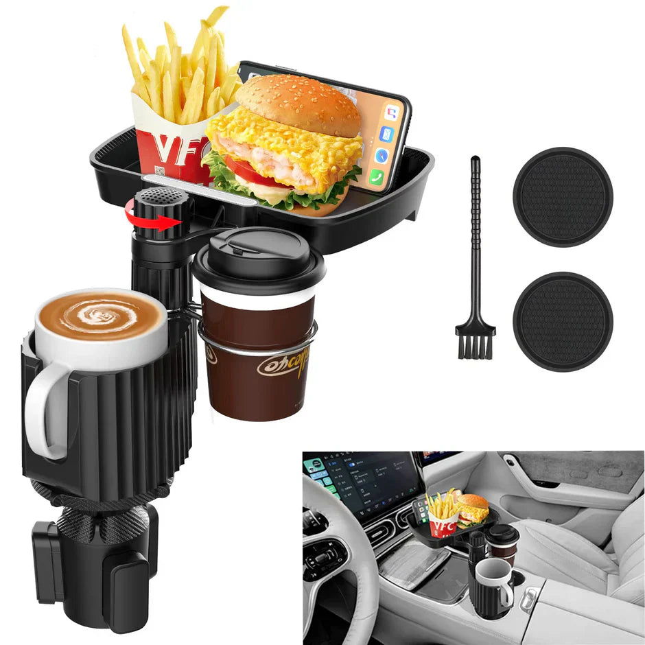 Vacallity Adjustable 4-in-1 Car Cup Holder Expander Tray