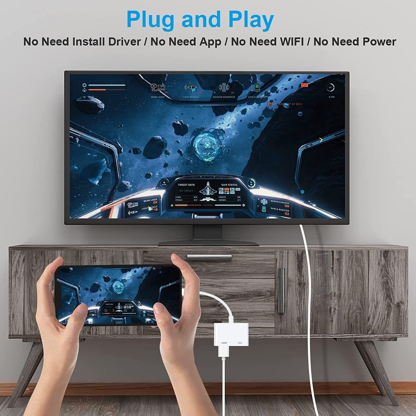 Apple Lightning Digital AV Adapter: HDMI Output with Charging Port