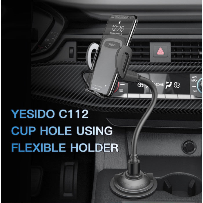 Yesido C112 Auto Extending Car Cup Phone Holder Flexible Arm