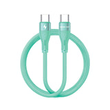 Voltline 90% USB‑C to USB‑C Silicone Fast‑Charge Cable 1m Green