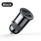 High-Speed 3.1A Dual USB Car Charger with Cable Black