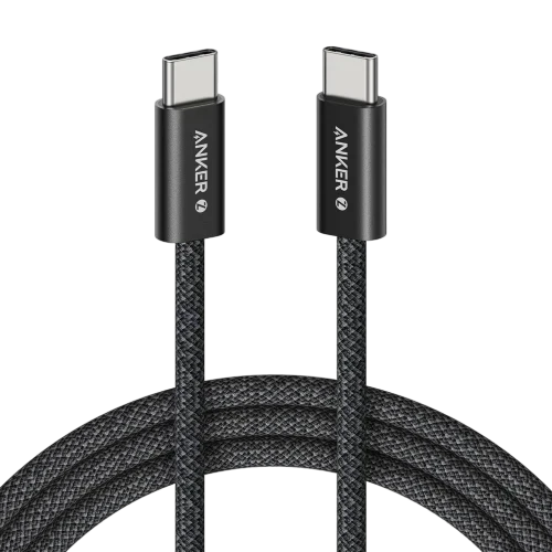 Anker USB-C to USB-C 240W Braided Cable 6ft Black for Fast Charging