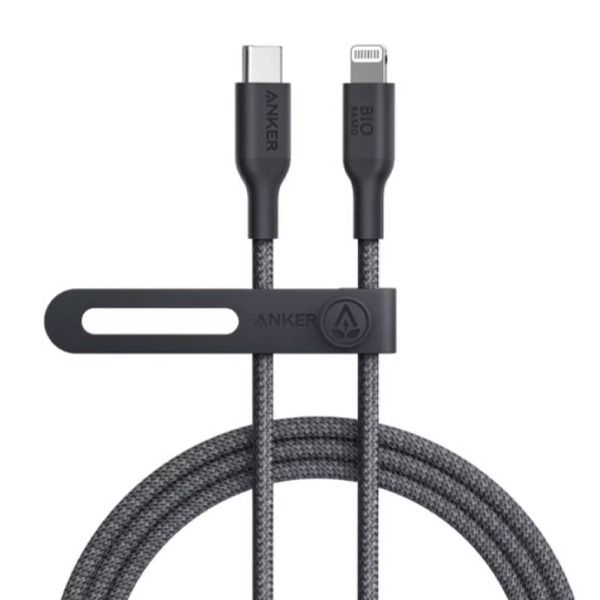 Anker USB-C to Lightning Cable 6ft Bio-Braided Black Fast Charging