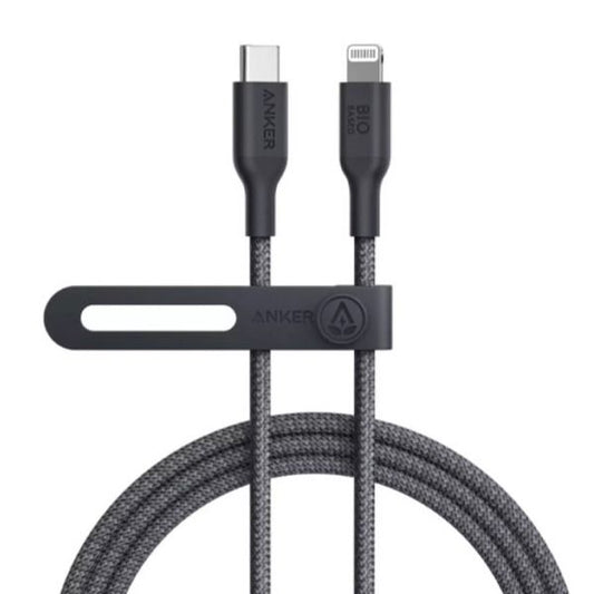Anker USB-C to Lightning Cable 6ft Bio-Braided Black Fast Charging