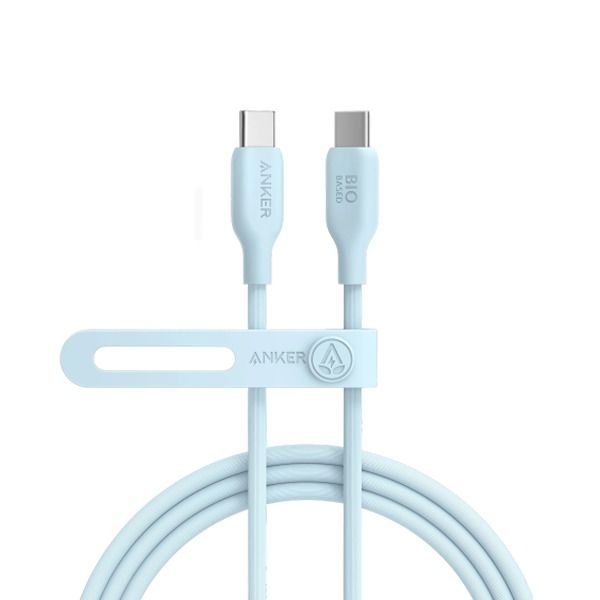Anker 544 USB-C to USB-C Cable 140W Bio-Based 6ft Blue