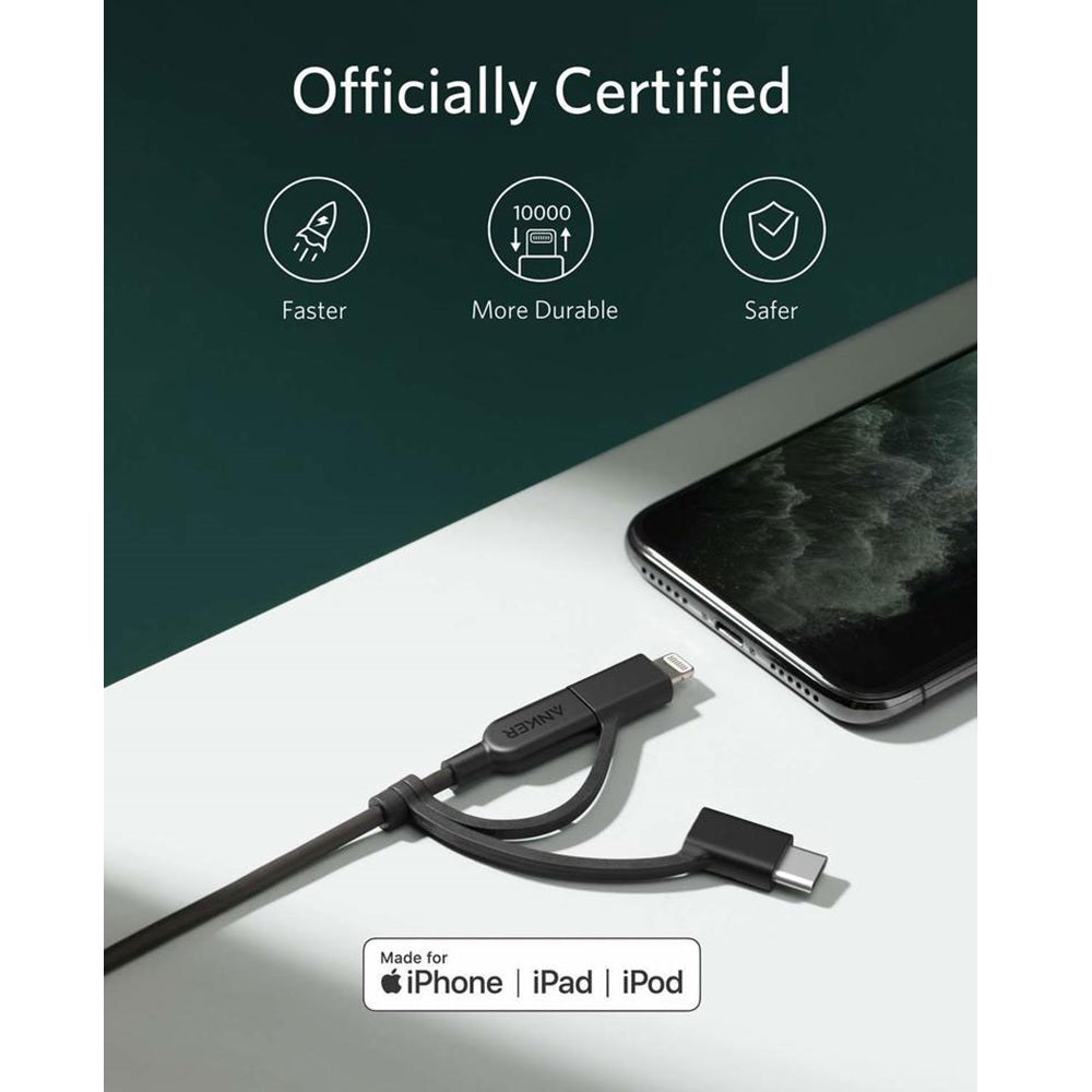 Anker PowerLine II 3-in-1 Cable: Ultimate Durability and Fast Charging