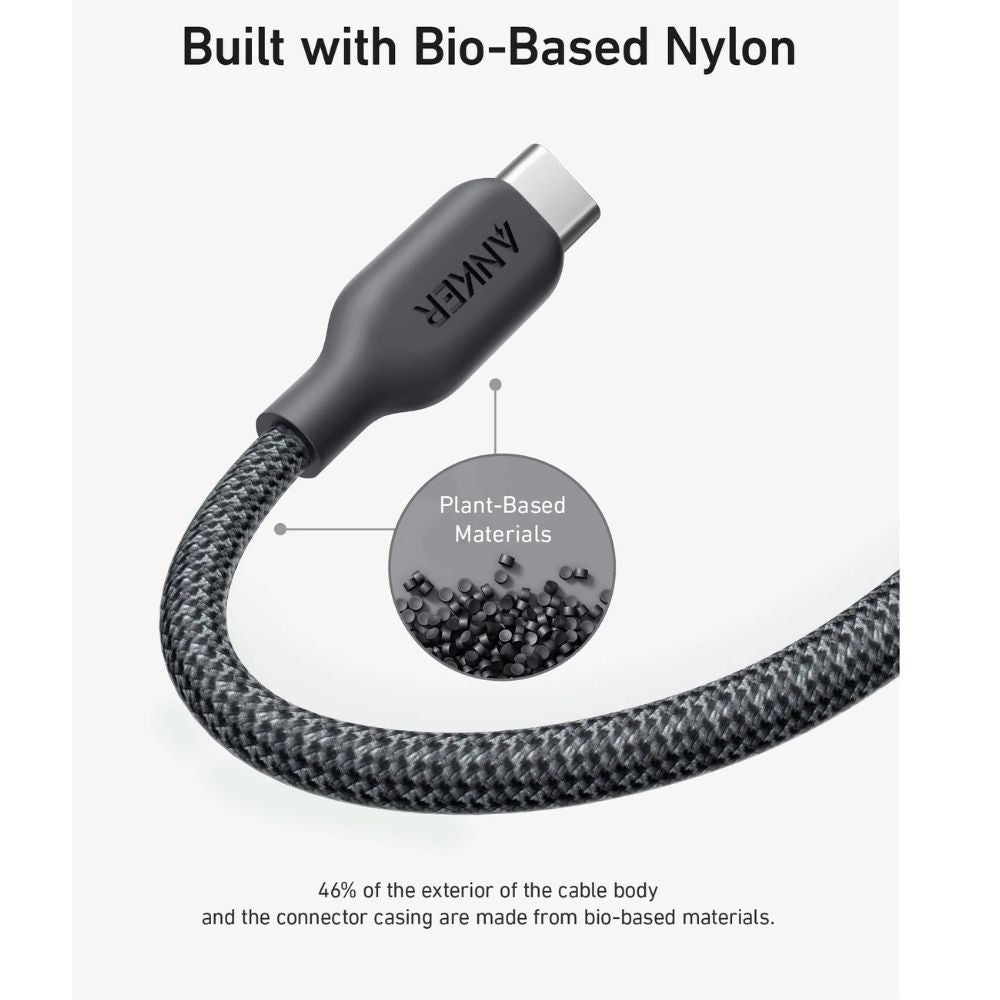 Anker 542 USB-C to Lightning Cable, Bio-Nylon, 3ft Black