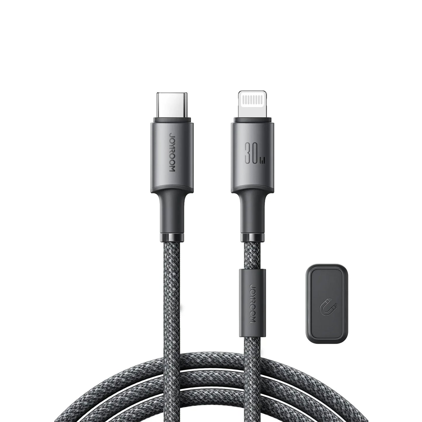30W Fast Charging Type‑C to Lightning Cable – 1.2 m Dark Grey