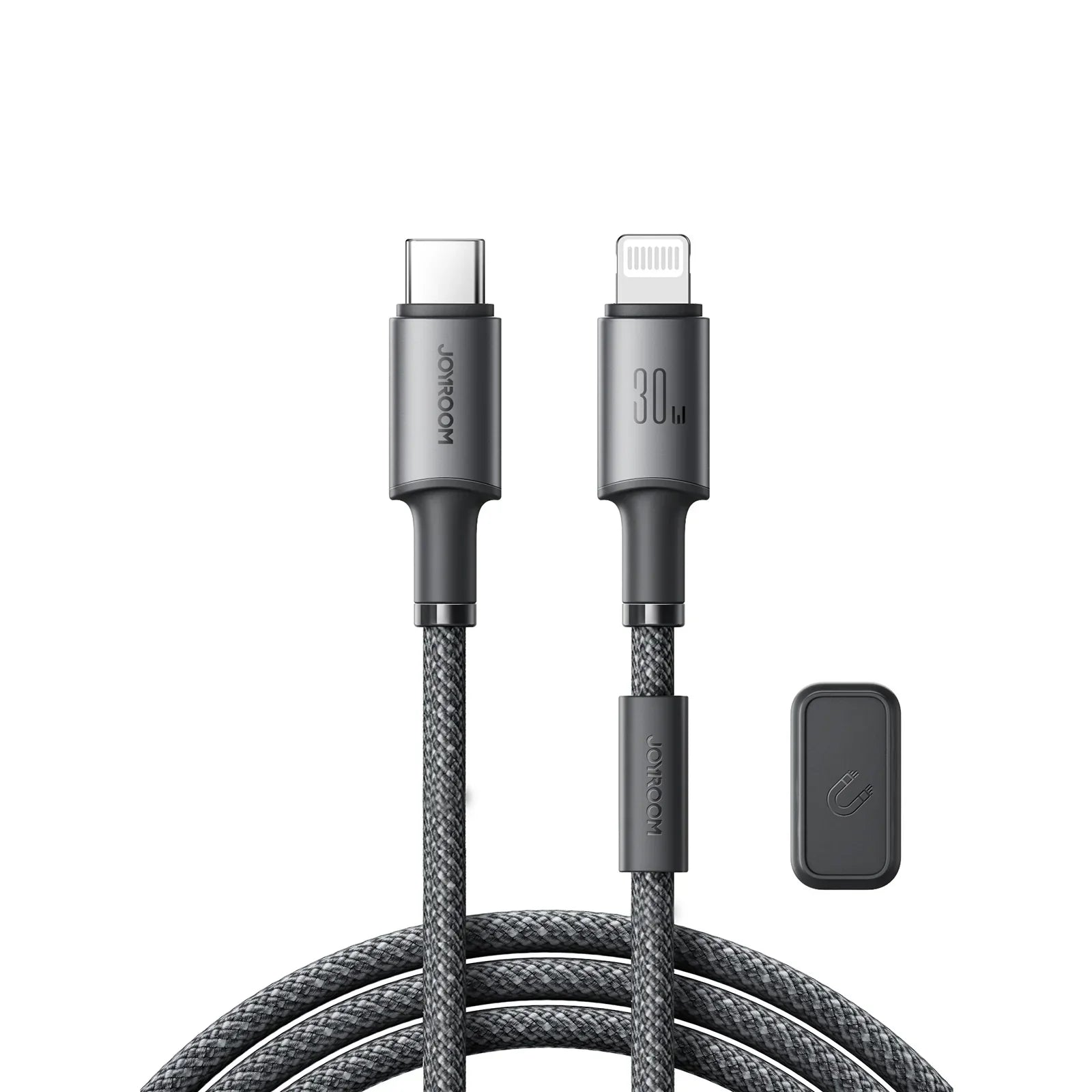 30W Fast Charging Type‑C to Lightning Cable – 1.2 m Dark Grey
