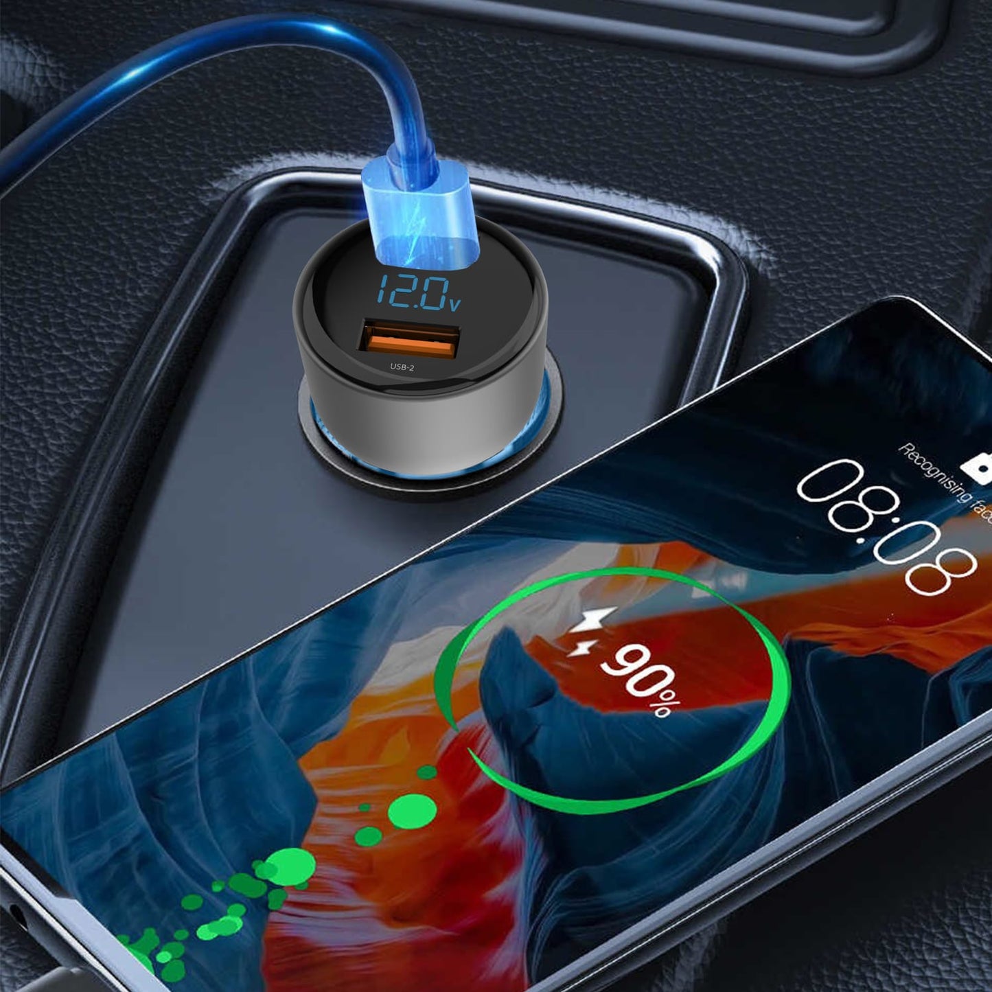 Earldom CC9 45W Digital Display Fast Car Charger