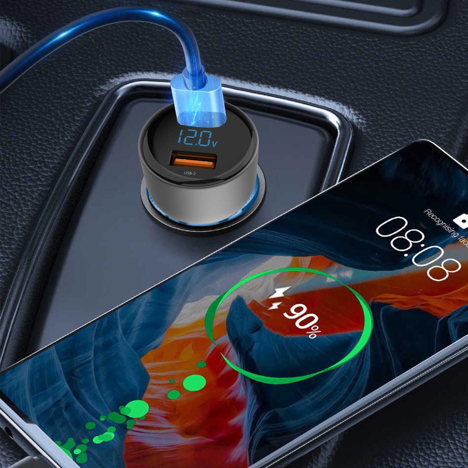 Earldom CC9 45W Digital Display Fast Car Charger