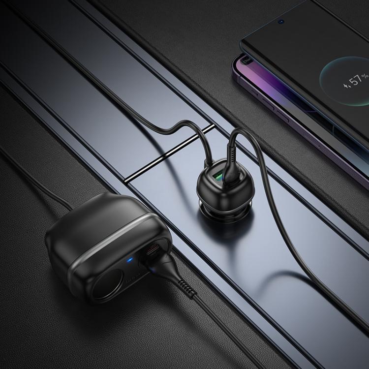 HOCO Z59A Dual PD30W & Dual QC3.0 4‑Port Car Charger
