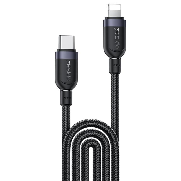 Yesido 27W Type‑C to Lightning Fast Charging Cable 3m Black
