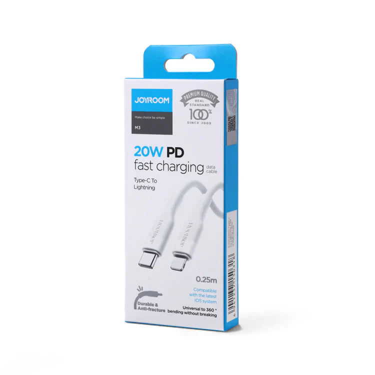 White Type-C to Lightning 1.2m Fast Charging Cable