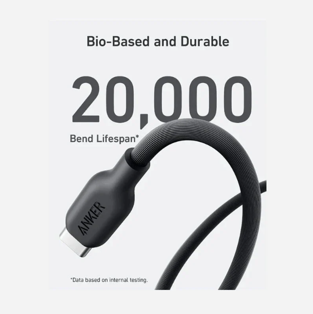 Anker 542 USB-C to Lightning Cable, Bio-Nylon, 3ft Black