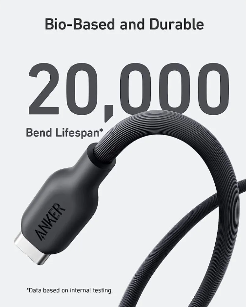 Anker Bio-Based Durable 542 USB-C to Lightning Cable 3ft Black