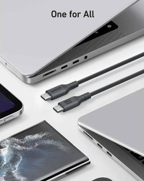 Anker Bio-Based Durable 544 USB-C to USB-C Cable 6ft Black