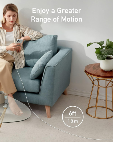 Anker PowerLine III USB to Lightning Cable 6ft Durable White Fast Charging