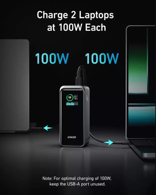 Anker Prime 20000mAh Power Bank: Fast Charging for Multiple Devices, Black