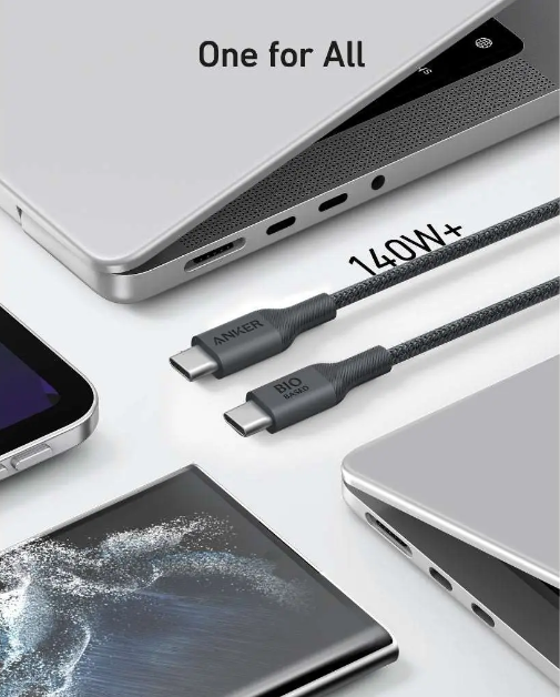 Anker 544 USB-C to USB-C Cable: 140W Bio-Nylon Fast Charging Power Cable